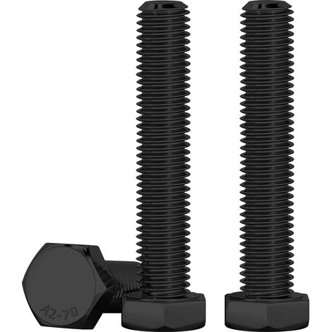 10 Pièces Boulons Hexagonaux M8 X 60mm Noir Acier Inoxydable A2 V2A Résistance Boulon à Tête Hexagonale DIN 933 Vis Inox Pour Automobile Et Machinerie (1/5)