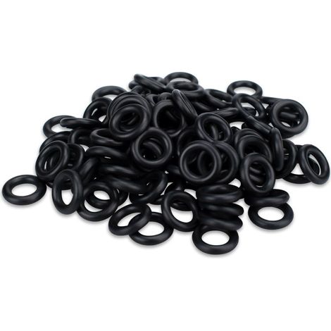 100 x 9 x 0.3 cm Nitrile Rubber O-Rings for Washing Machines, Taps and Hoses in the Kitchen Bathroom (1/5)