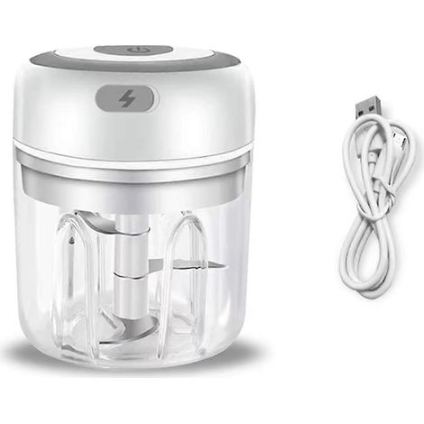Presse-ail électrique - Mini presse-ail, hachoir à viande portable pour la cuisine, idéal pour les légumes et la préparation de salades. (1/5)
