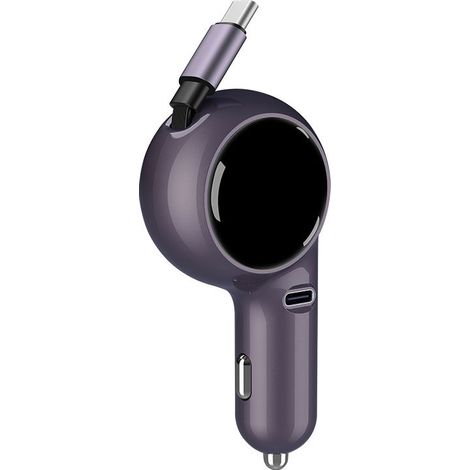 Chargeur Voiture Rétractable, Chargeur Voiture USB C 2 en 1 60W, Prise USB Voiture Chargeur Rapide (1/5)