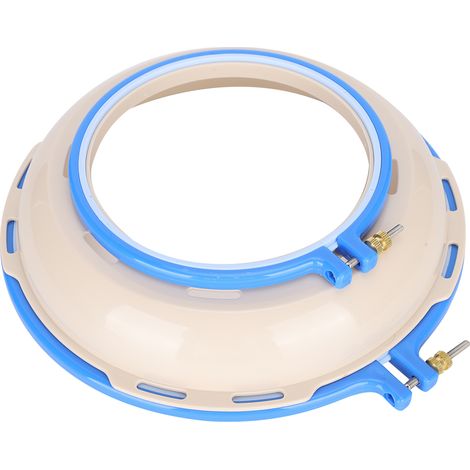 2 cerceaux à broder ronds, cadre en plastique pour point de croix, 1 support de cerceau inclus (1/5)