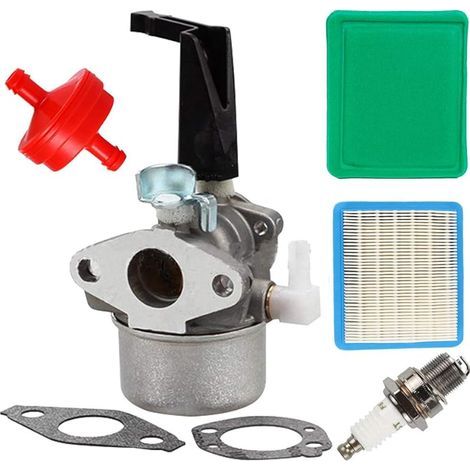 696065 Kit carburateur avec joint d'étanchéité Filtre à air YL-991, filtre à carburant YL-999, bougie d'allumage YL-721 Compatible with motoculteur 697422 110412 110402 (1/5)