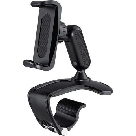 Bracket of phone of car, bracket of phone portable adjustable for panel of edge and shield-windshield, rotation universal to 360 degrees, compatible with the phones portable of 4,0 to 7,0 pou (1/5)
