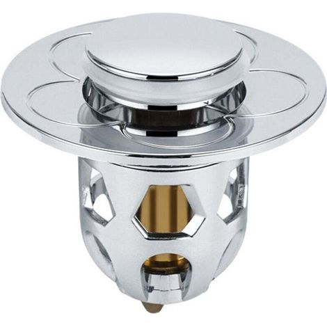 2pcs Bouchon Baignoire Universel, Bonde de Lavabo Pop-Up Bouchon de Vidange Universel Acier Inoxydable，argent，96.5cm