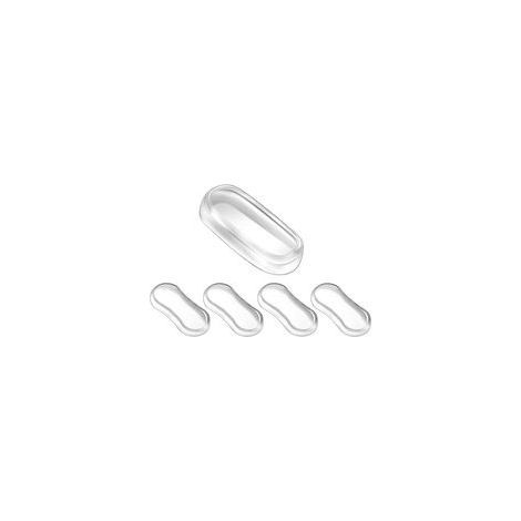 5 Pièces Tampons de Siège WC Butoirs de Couvercle WC Amortisseurs Autocollants Réduction du Bruit Tampons en Caoutchouc pour Maison Bureau Hôtel (Blanc)