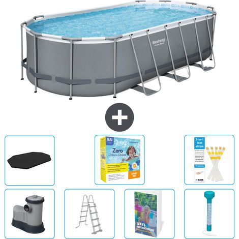 Bestway Bestway Power Steel Ovale - 549x274x122 cm - 8-pièces  S532