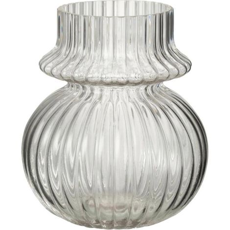 Vase Design en Verre "Kano" 20cm Transparent (1/3)