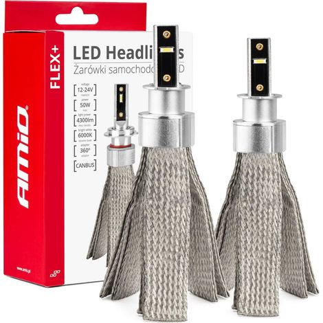 Bombillas LED para coche serie Flex+ H3 6000K 12V 24V Canbus amio-03656 (1/5)