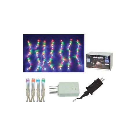 TENDA 160 LED MULTICOLOR PER ESTERNO CON GIOCO LUCI  mt.3 + 1,8 x 0,7  10 fili