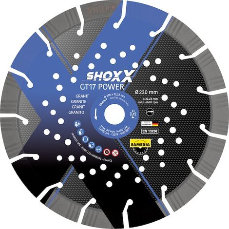 Disque diamant SHOXX G17 POWER - Ø 230 mm - Ø alésage 22.2 mm - SAMEDIA