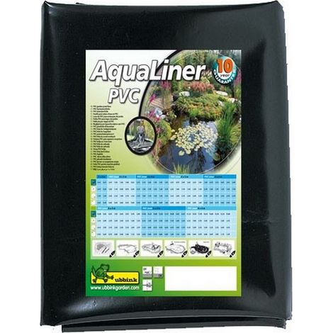 Ubbink – Bâche de bassin Aqualiner 6 x 4 m – PVC 0,5 mm résistant au froid et aux racines – Norme EN 13361 – 10 ans de garantie