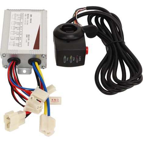 Kit de conversion pour vélo électrique (tricycle/moto) avec variateur de vitesse moteur 36 V 500 W, accélérateur au doigt et corps en alliage d'aluminium. (1/5)