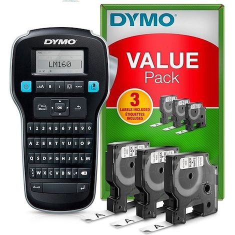 Etiqueteuse portable Dymo Label Manager 160 - Kit avec 3 rubans