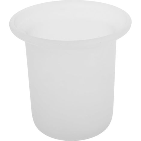 Support de brosse de toilette avec gobelet en verre givré Accessoire pour salle de bain Design antidérapant et facile à nettoyer (1/5)