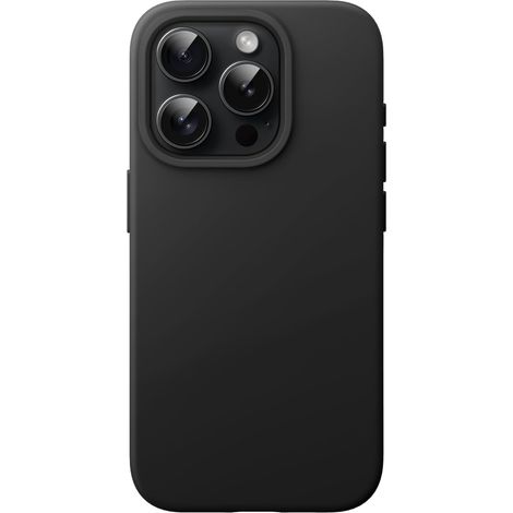 Coque Silicone pour iPhone 15 Pro 6,1 Pouces, Protection Complète du Corps au Toucher Soyeux, Étui Housse Anti-Chocs (Noir)