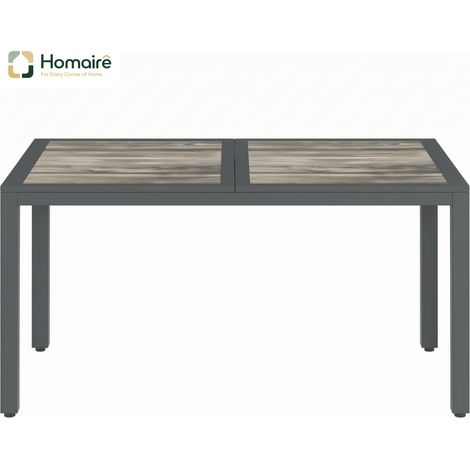 Esstisch aus grauem Stahl 140 x 80 x 72 cm HOMAIRE (1/5)