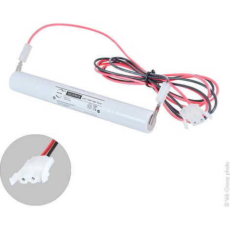 NX - Batterie eclairage secours 4xSC ST4 + AMP 4.8V 1.6Ah (1/3)