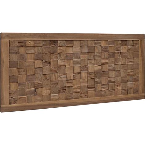 Bed Headboard Natural Solid Teak Wood vidaXL