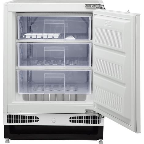 Statesman BU160FZ4E Integrated Under Counter freezer 96 Litre, 3 Large Storage Drawers, Reversible Door, 60 cm Wide, White