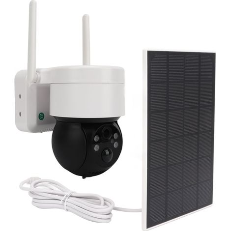 Caméra de surveillance solaire étanche IP65, sans fil, vision nocturne infrarouge, HD pour une utilisation extérieure (1/5)
