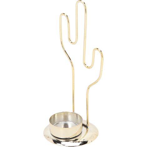 Porte-Bougie Métal Décoratif Cactus Bougeoir pour Salle à Manger Mariage Fête (1/5)