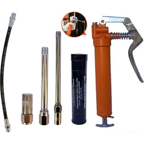 INGRASSATORE MANUALE KIT PISTOLA PER INGRASSAGGIO 120G AD ALTA PRESSIONE 3000PSI (1/5)