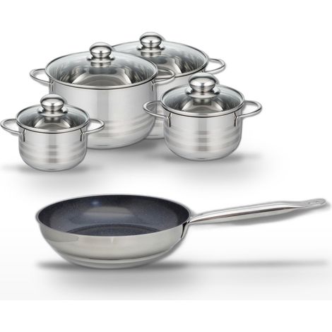 Lot Poêle 28cm et 4 Faitouts 14/16/20/24cm Elo Profi Therm Platinum (1/5)