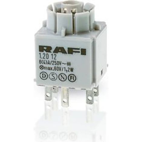 RAFI 1.20.123.023/0000 Elemento commutazione 1 NA Momentaneo 250 V 1 pz.
