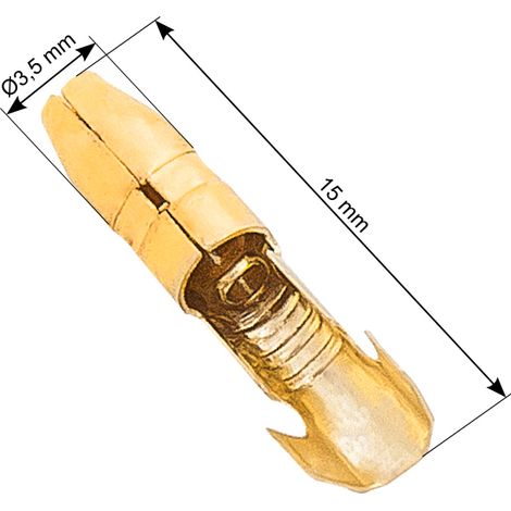 Terminale per cavo maschio non isolato da 3,5/15 mm