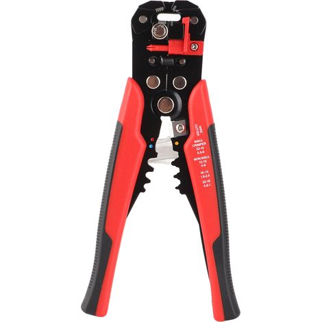 Pince à sertir automatique 8 pouces, couteau réglable, outil de sertissage de cosses isolées SJD1 rouge