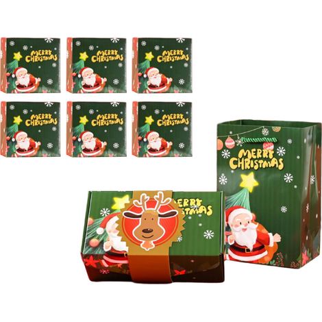 Boîte-cadeau de noël pliable polyvalente et sac de rangement,-6F