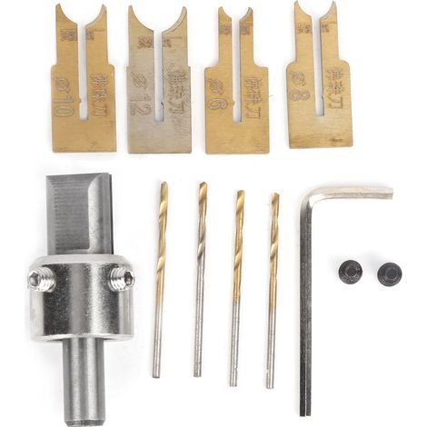 12-teiliges Set aus Fräsern für Holzbearbeitung, Oberfräsen, Zubehör, legierter Stahl (1/5)