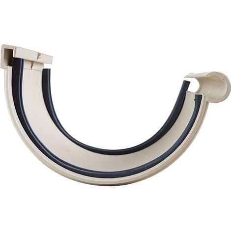 Jonction longue à joints montés PVC 25 demi-ronde - Sable - First Plast