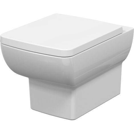 Nuie Cleo Square Wall Hung Toilet Pan - Excluding Seat (1/3)