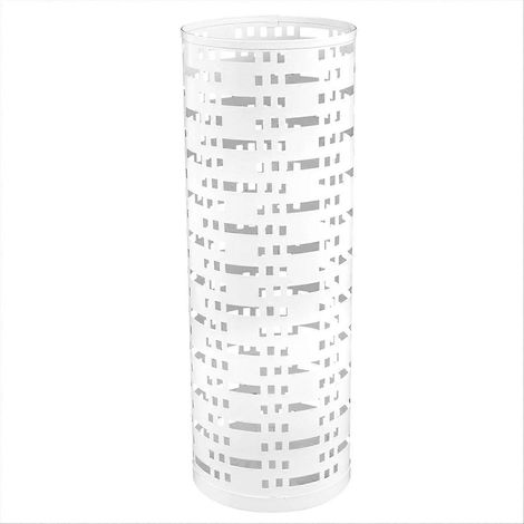 Porte-parapluies mural sur pied, blanc, support stable pour entrée et hall, organiseur d'ombrelles compact, design moderne, idéal pour maison et bureau (1/5)
