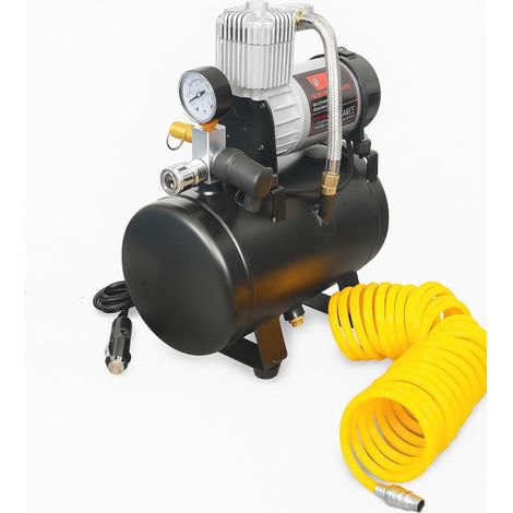 Tragbarer Kompressor zum Aufpumpen von Reifen mit Schlauch – 12 V, 15 A, 3 L, 150 PSI, 60 L/min