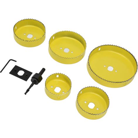 8-teiliges Hartmetall-Lochsägen-Set, Rundfräser für Holz und PVC, Bohrer 64–127 mm (1/5)