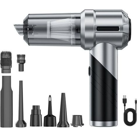 Akku-Handstaubsauger mit 15.000 Pa, 3-in-1 Mini-Autostaubsauger mit bürstenlosem Motor, ideal für Auto, Haushalt und Küche. (1/5)