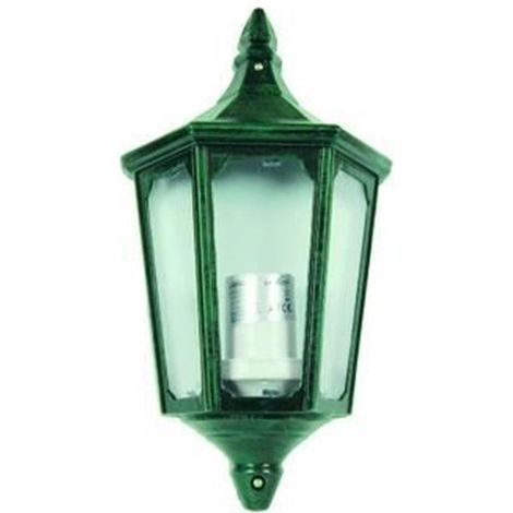 LANTERNA BERLINO LAMPADA IN ALLUMINIO VERDE ANTICO CON VETRO A PARETE FER 102902