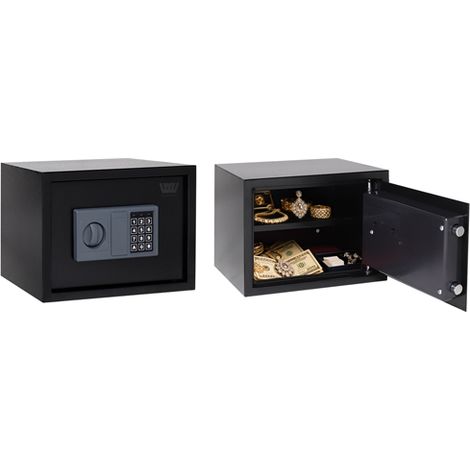 WestWood Small Security Safe Box 16.9L Steel Money Locker Tin with Code & Key (1/5)
