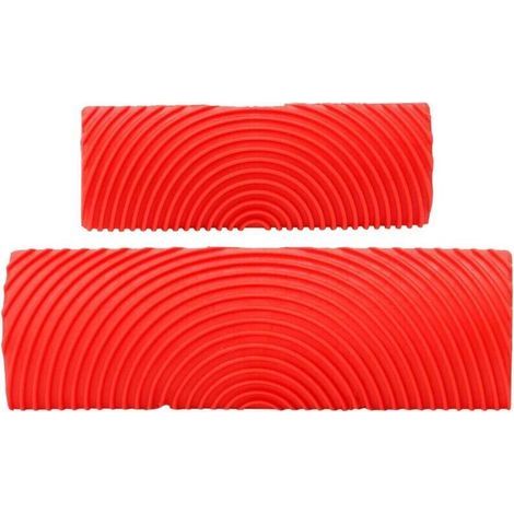 2pcs / Set Cylindre en Caoutchouc en Bois Effet De Grains Brosse Peinture Outils DIY pour Mur Peinture Décoration Facile Utiliser (1/4)