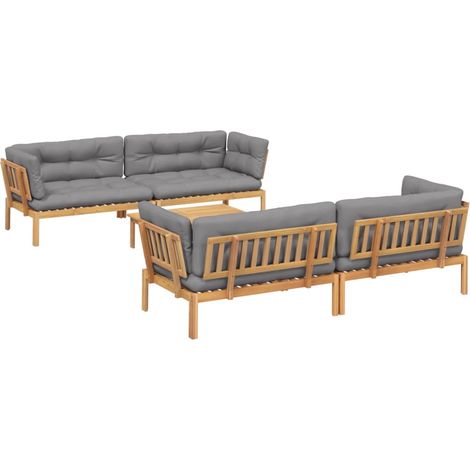 Maison Exclusive - 5-tlg. Garten-Sofagarnitur aus Paletten mit Ki (1/5)