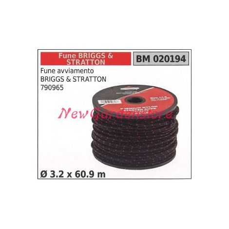 Fune avviamento briggs&stratton 790965 Ø 3.2 x 60.9m 020194