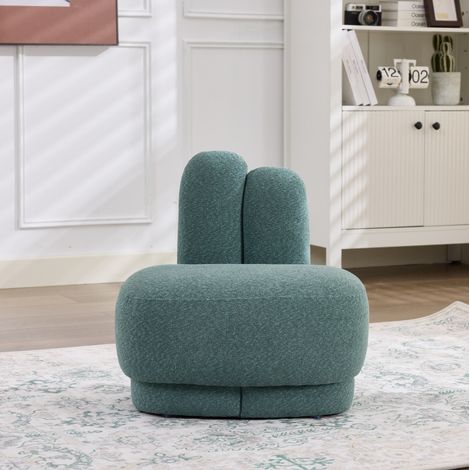 Pouf poggiapiedi imbottito a coniglio in tessuto OKMYHOME (1/5)