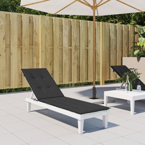 Coussin de chaise de terrasse,matelas assise avec Grand Confort noir (75+105)x50x3 cm -AD86940 (1/5)