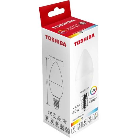 BOMBILLA LED TOSHIBA C37 E14 5W 4000K