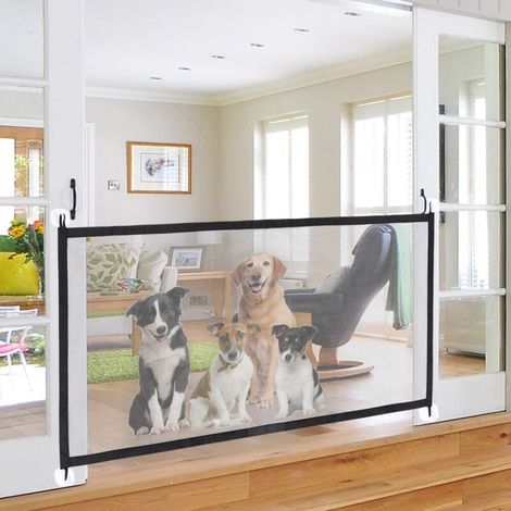 Cancelletto di sicurezza per cani, portatile, espandibile, pieghevole, in rete, per cucina, scale, corridoi, bambini (180  72 cm)