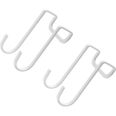 Set di 2 ganci appendiabiti a doppia fila per porta, pratici ganci per vestiti, accessori e oggetti vari, colore bianco, per cucina, camera da letto e armadio.