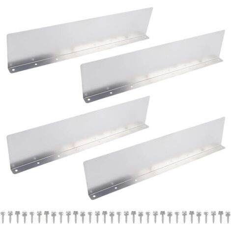Lot De 4 Gouttières Droites en Aluminium pour Gouttières, Mini Gouttières pour Abris, Bande De Toit pour Gouttière, Gouttière pour Abri De Jardin Carport Terrasse