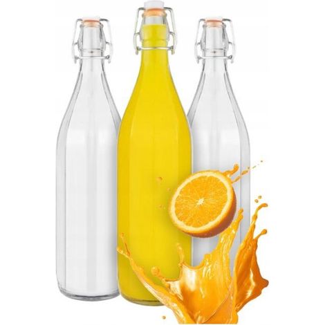 Bouteille En Verre - 500 ml - Bouchon Mécanique - Pour Conservation Maison - Lot De 6 (1/5)